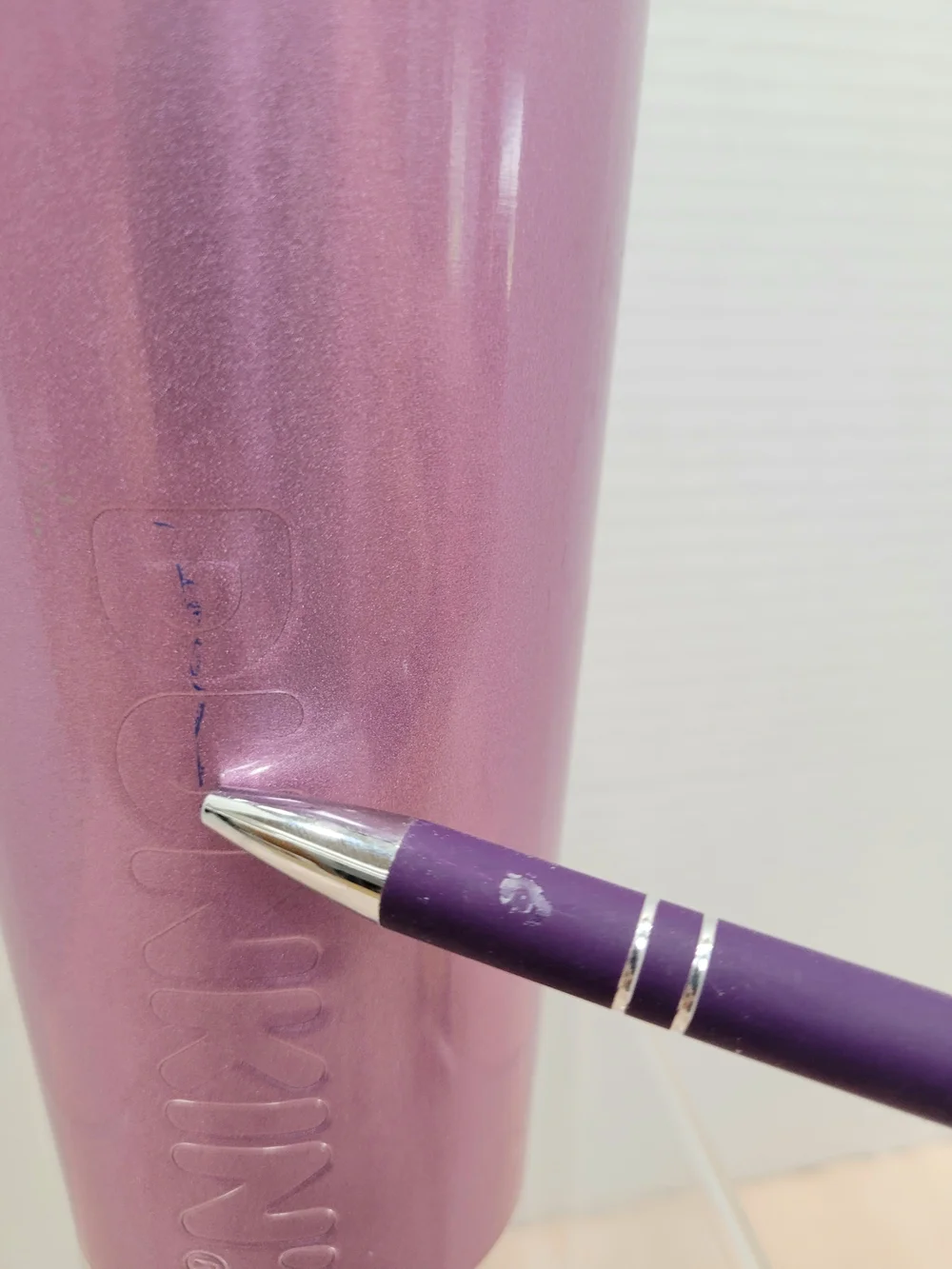 Dunkin Metallic Purple Tumbler with Straw - Sleek Everyday Cup